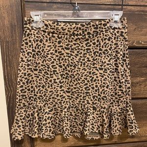 Very J Cheetah Print Mini Skirt